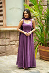 Pavni Violet Anarkali Set (Set of 2)