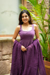 Pavni Violet Anarkali Set (Set of 2)