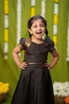 Abiradhi Black Handloom Top & Skirt Mini