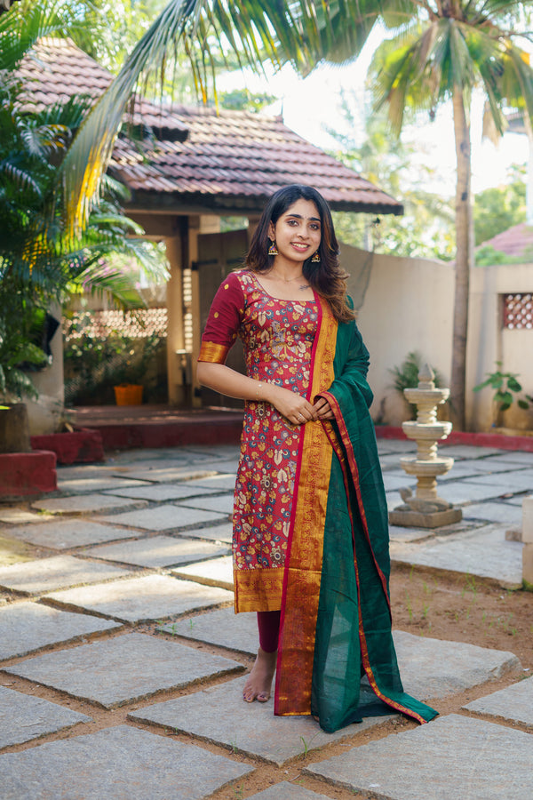 Prathana Maroon & Green Mom & Me