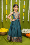 Akshara Teal Blue Lehenga Mini
