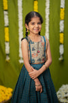 Akshara Teal Blue Lehenga Mini