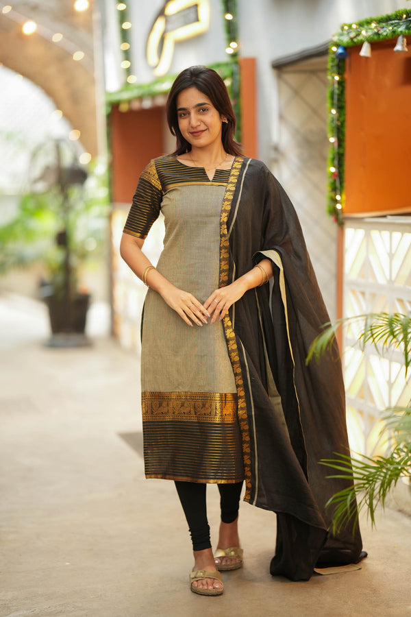 Radhi Grey Kuri Set (set of 2)