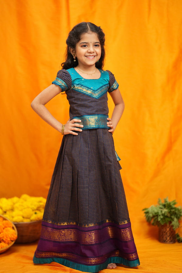 IMD - Ruhika Navy Handloom Cotton Mini