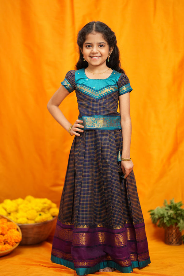 IMD - Ruhika Navy Handloom Cotton Mini