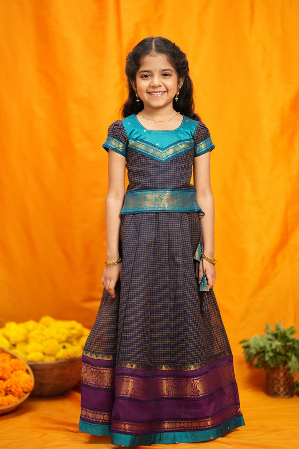 IMD - Ruhika Navy Handloom Cotton Mini