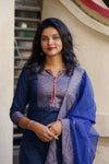 Mithra Navy Blue Kurti Set