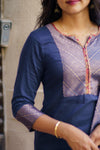 Mithra Navy Blue Kurti Set