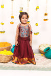 Prathana Teal & Maroon Mom & Me