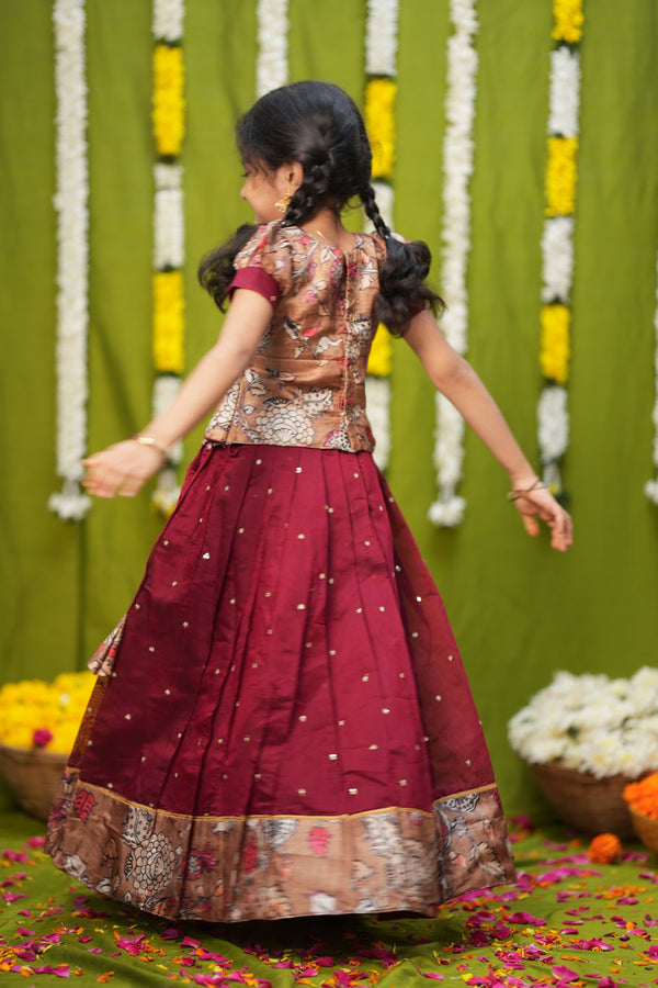 Darshini Red Peplum Top & Skirt Mini