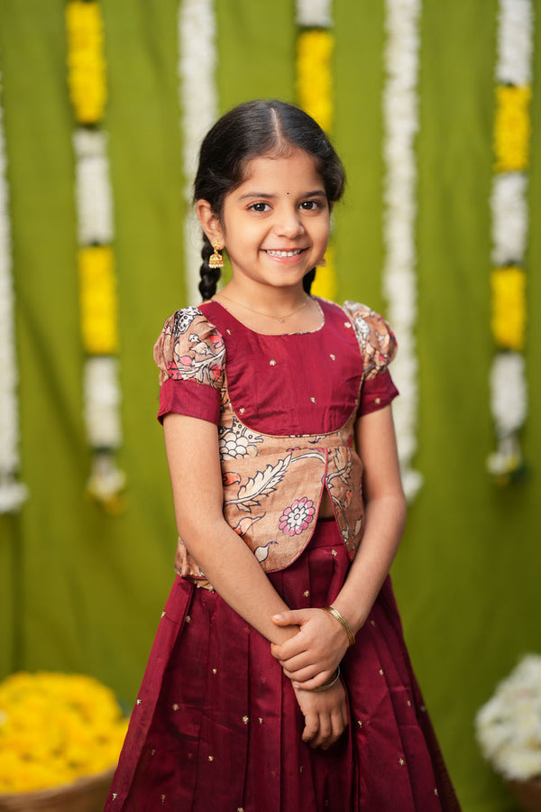 Darshini Red Peplum Top & Skirt Mini