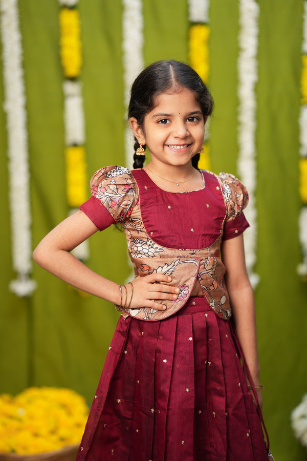 Darshini Red Peplum Top & Skirt Mini