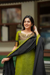 Prisha Olive Green Kurti Set (Set of 2)