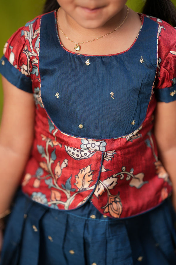 Darshini Teal Peplum Top & Skirt Mini