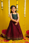 Megha Green with Maroon Lehenga Mini