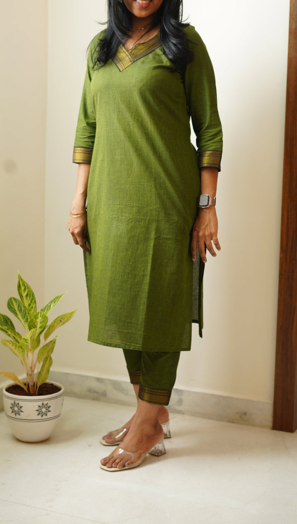Alani Green Mangalgiri Co-Ord set