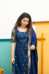 Nikitha Navy Blue Kurti Set