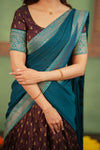Sravanthi Brown Halfsaree ( Set of 2 )