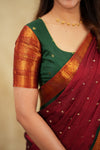 Daksha Black Checks Halfsaree ( Setof 3 )