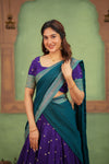 Sadhana Violet Halfsaree ( Set of 2 )