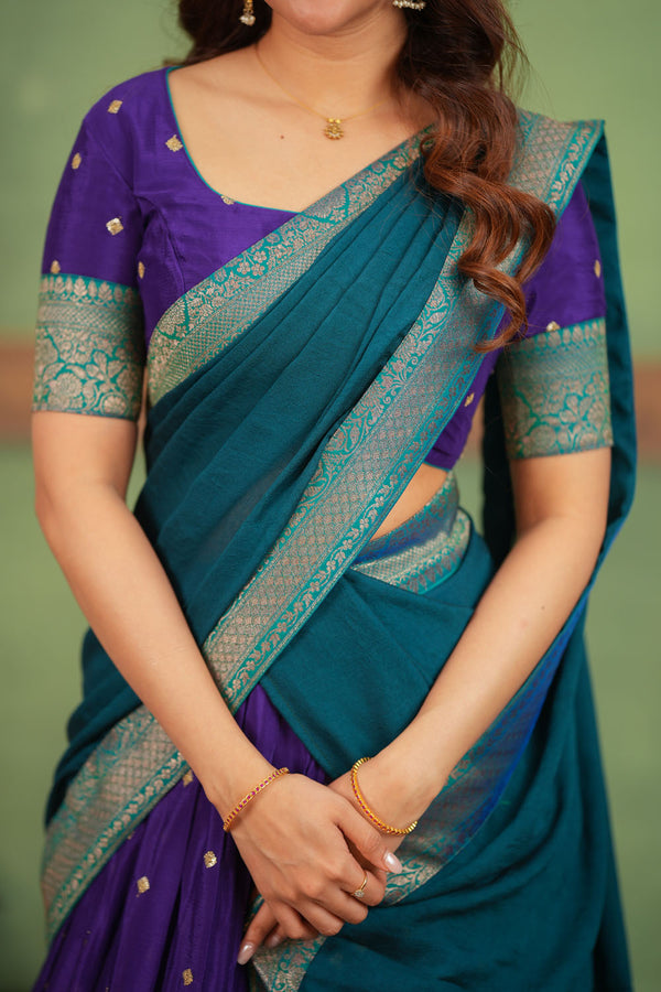 Sadhana Violet Halfsaree ( Set of 2 )