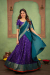 Sadhana Violet Halfsaree ( Set of 2 )