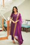 Svarna Wine Kurti Set