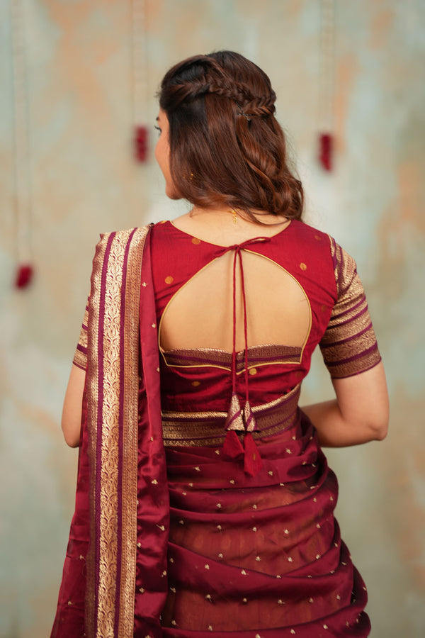 Mayuri Mint Green with Maroon Halfsaree (Set of 3)