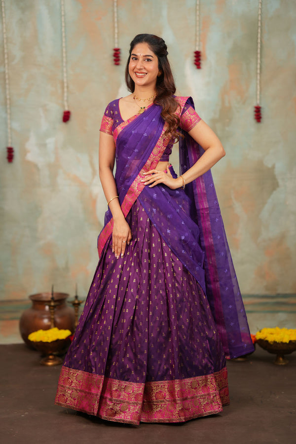 Nalini Violet Halfsaree (Set of 3)