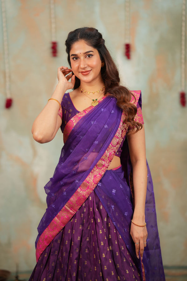 Nalini Violet Halfsaree (Set of 3)