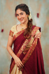 Iniya Gold with Maroon Halfsaree (Set of 3)