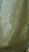 Pastel Green Organza Tissue Saree with Blouse