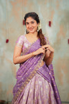 Manju Lavender Halfsaree (Set of 3)