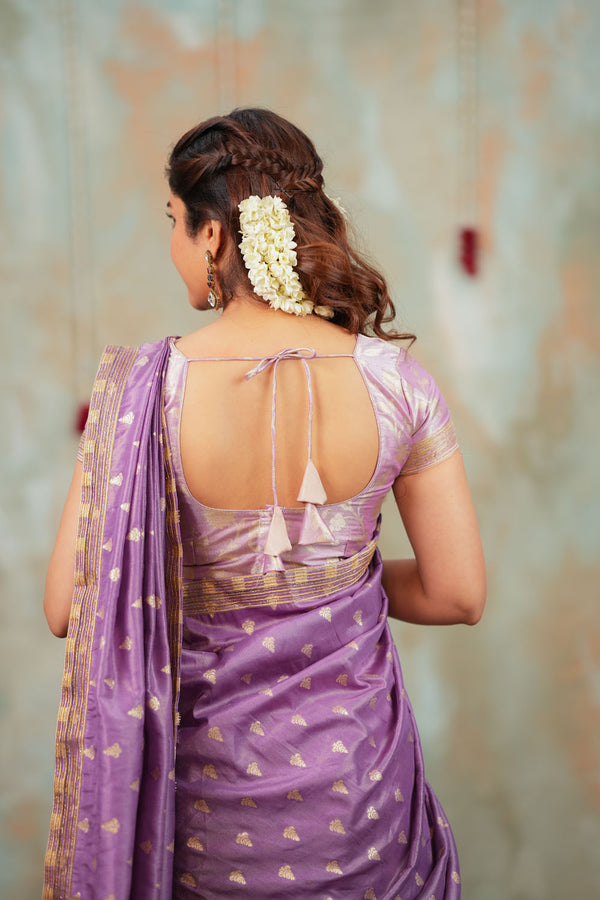 Manju Lavender Halfsaree (Set of 3)