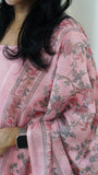 Pink - floral dupatta Chanderi Suit