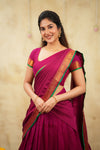 Riddhi Magenta Halfsaree (Set of 3 )