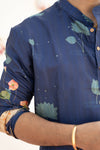 Dhruv - Pichwai Blue Shirt