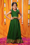IMD - Gautami Green Handlloom Top & Skirt Mini