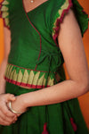 IMD - Gautami Green Handlloom Top & Skirt Mini