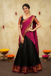 Tamizh Black Halfsaree with Lehenga Mom & Me