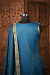 Kanimozhi Teal Chettinad Cotton Kurti Set ( Set of 2 )