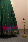 Thendral Green Sleeveless Croptop and Skirt ( Set of 2 )