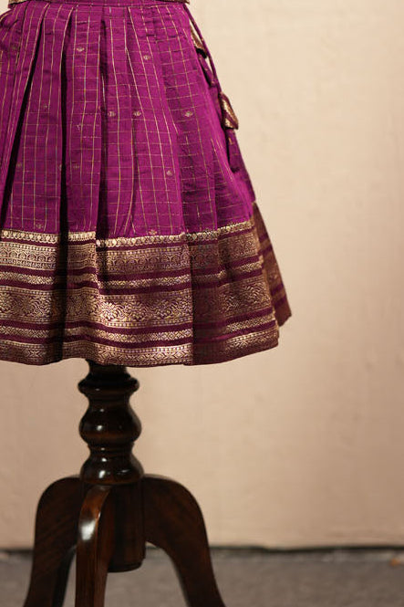 Malathi Pink Checks Lehenga Mini (Set of 2 )