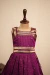 Malathi Pink Checks Lehenga Mini (Set of 2 )