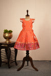 Aruvi Orange Lehenga Mini (Set of 2 )