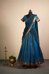 Venba Teal Chettinad Cotton Halfsaree (Set of 3 )