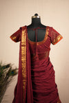 Venba Maroon Chettinad Cotton Halfsaree (Set of 3 )