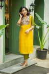 Samriddhi Yellow Kurti (Set of 2)