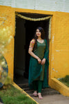 Smriti Green Brocade Kurti Set