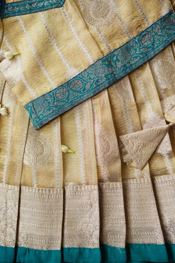 Nila Gold with Teal Banarasi Kids Mini